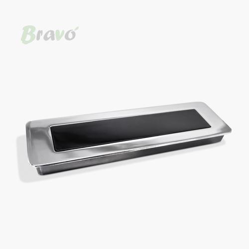 Ручка Bravo Insert/ 160, хром-чорна   Н_З