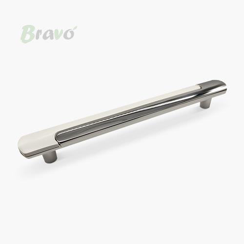 Ручка Bravo Part/ 160, хром+біла   Н_З