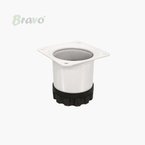 Ніжка меблева Bravo Barrel D51 біла, 60 мм
