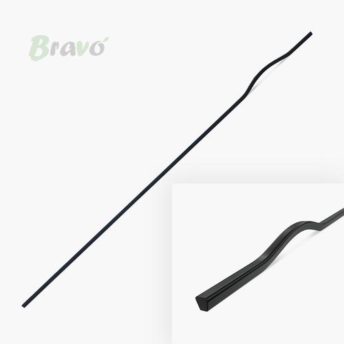 Ручка Bravo Long Twist брашований чорний