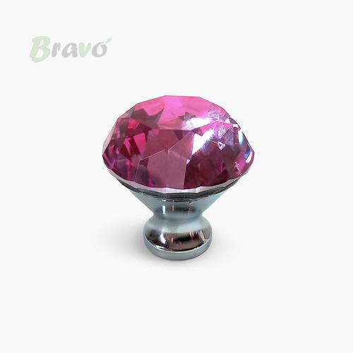 Ручка Bravo Lotus хром+рожевий