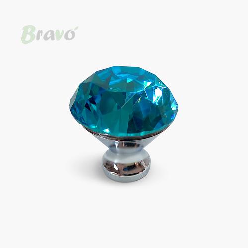 Ручка Bravo Lotus хром+блакитний
