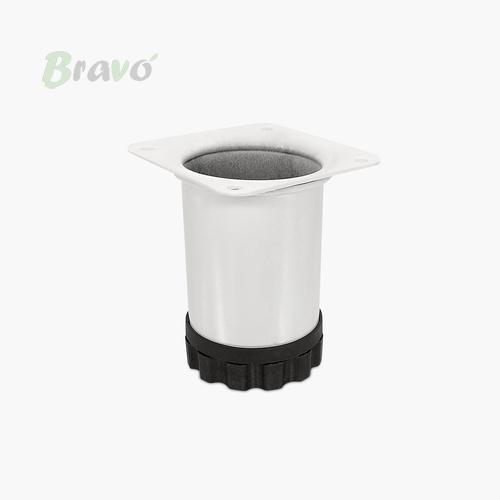 Ніжка меблева Bravo Barrel D51 біла, 80 мм