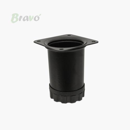 Ніжка меблева Bravo Barrel D51 чорна, 80 мм