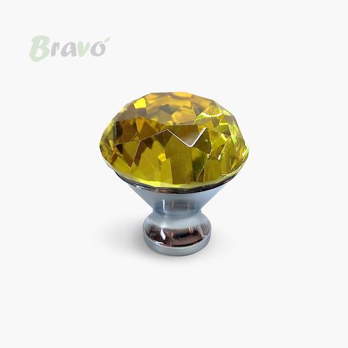 Ручка Bravo Lotus хром+жовтий